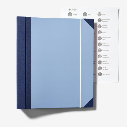 The Folio™ Document Organizer - Blue banner