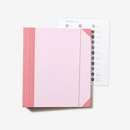 The Folio™ Document Organizer - Pink banner