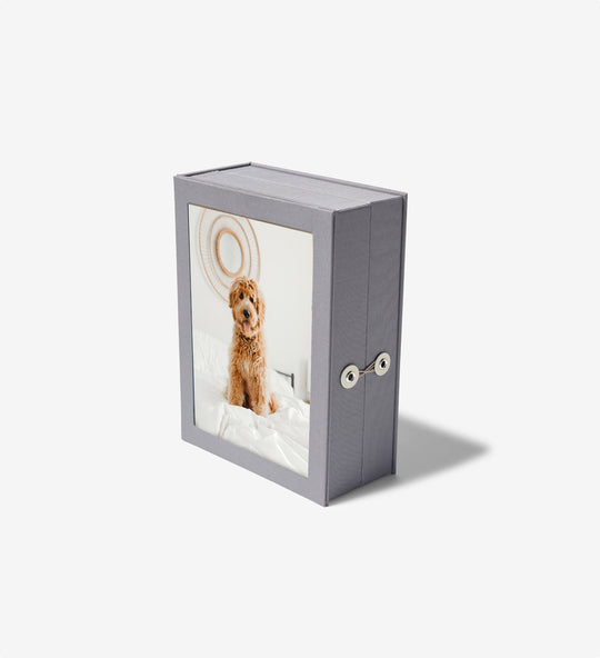 The Story Book Frame & Keepsake Box in One - Slate/Yellow Interior banner