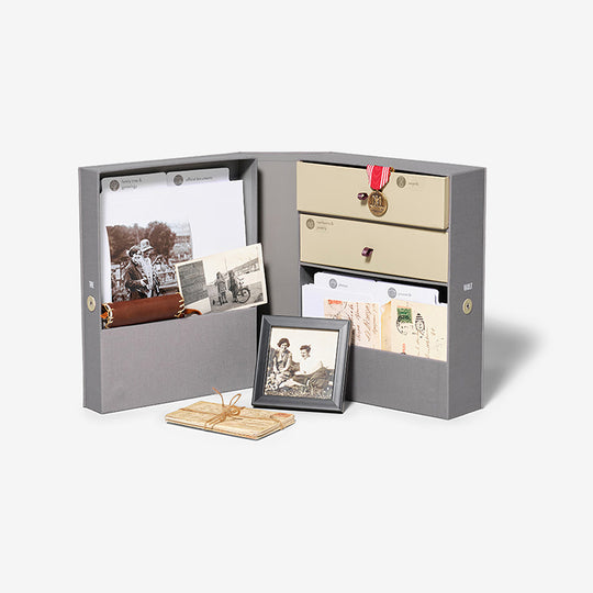 Family Heritage Vault Keepsake Box - Slate banner