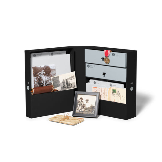 Family Heritage Vault Keepsake Box - Black banner