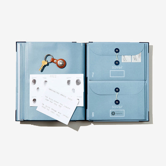 In Case I Go Missing Binder - Blue banner
