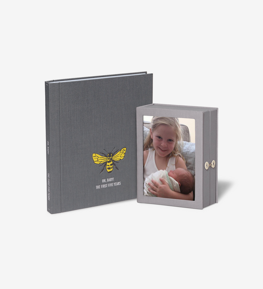 Baby Book and Baby Story Box Bundle - Slate & Bee banner