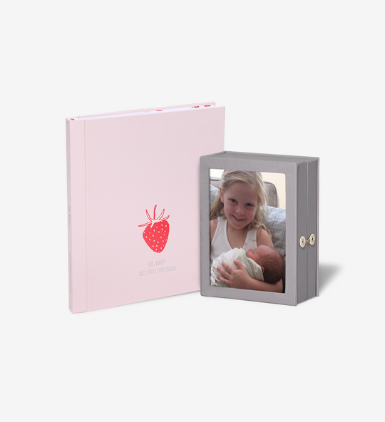 Baby Book and Baby Story Box Bundle - Slate & Berry banner