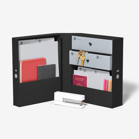 Family Emergency Vault Organizer Box - Black banner
